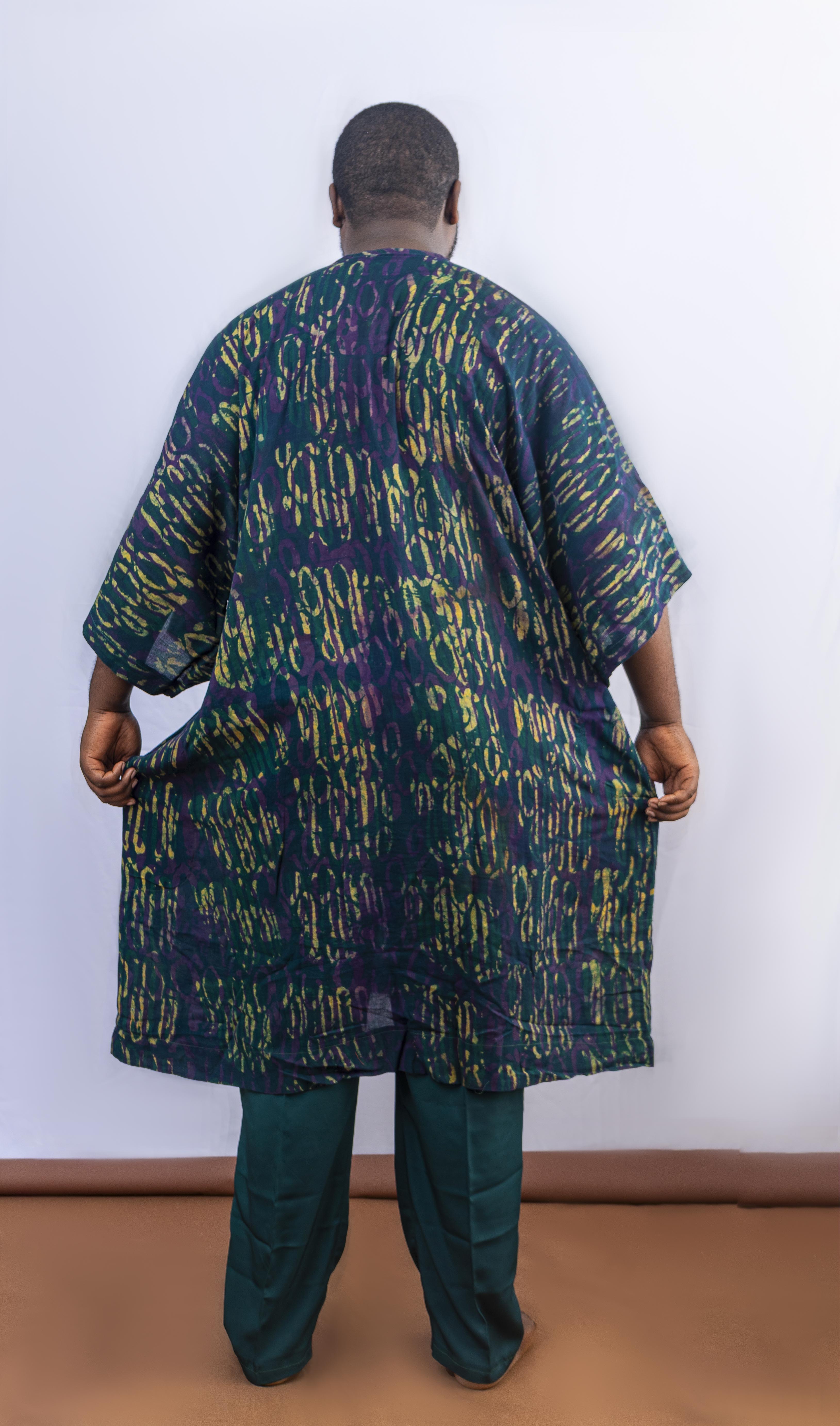 Men's Abstract Patterned African Tunic Shirt