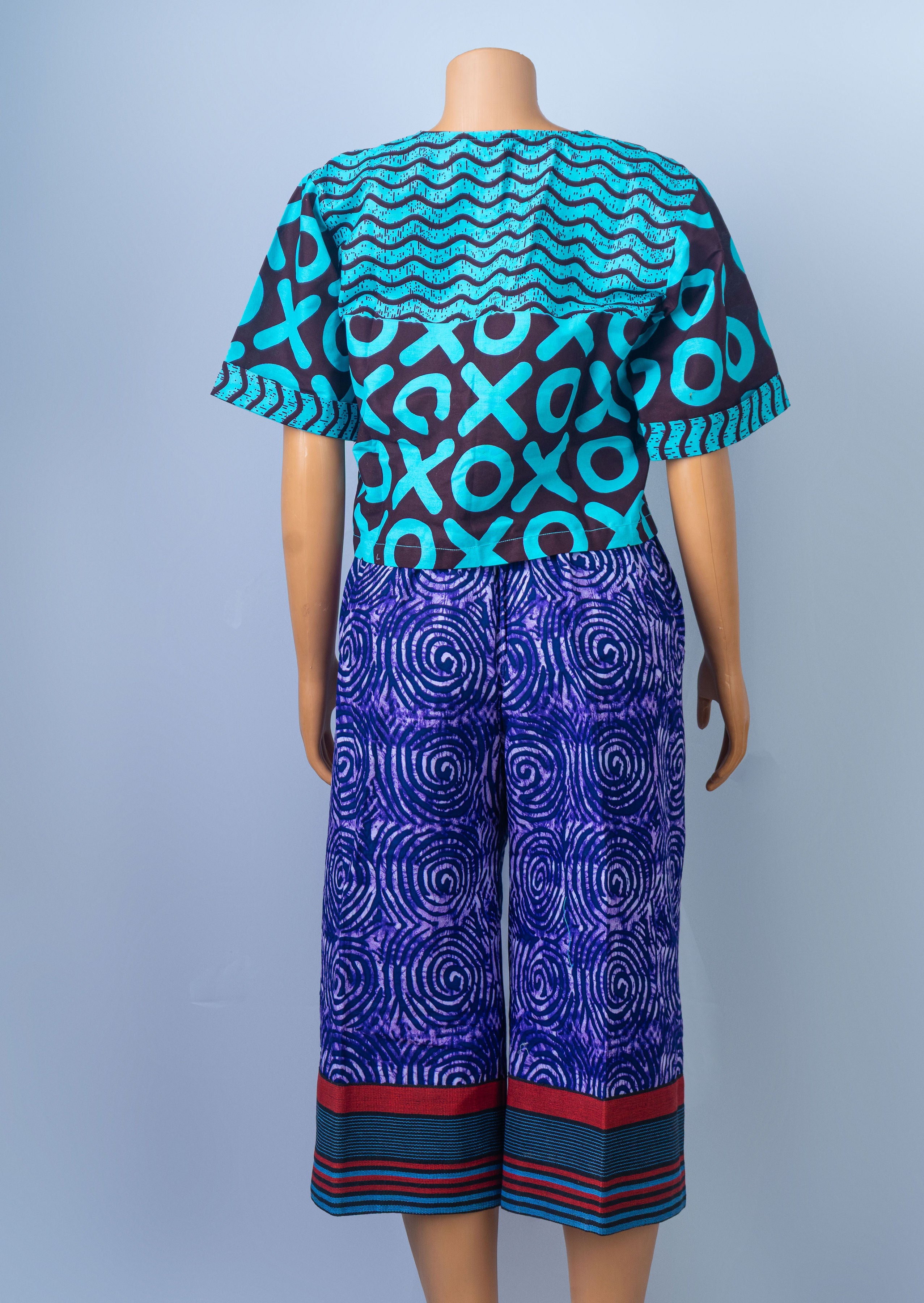 Vibrant African Print Two-Piece Set